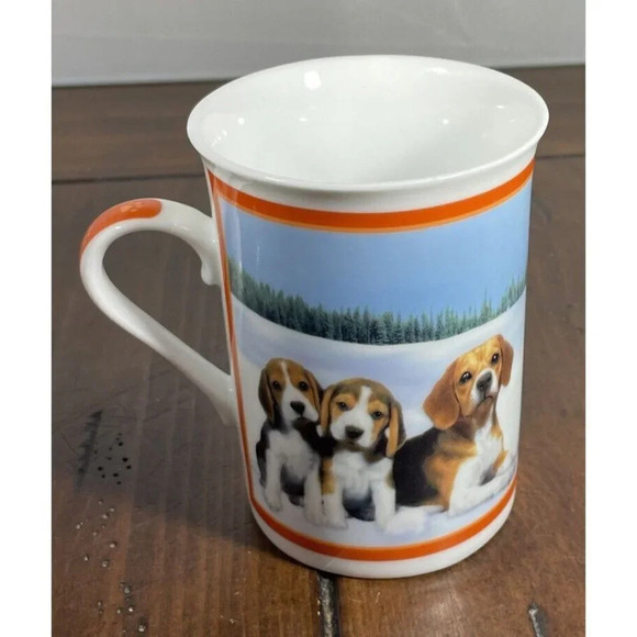 Beagle Dog Coffee Collector Mug Cup Frosty Friends Danbury Mint 4 Inch - Picture 4 of 6